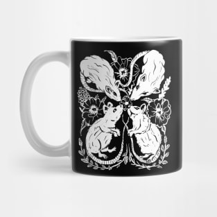 Rats & Flowers Witchy, Gothic, Punk, Nature Mug